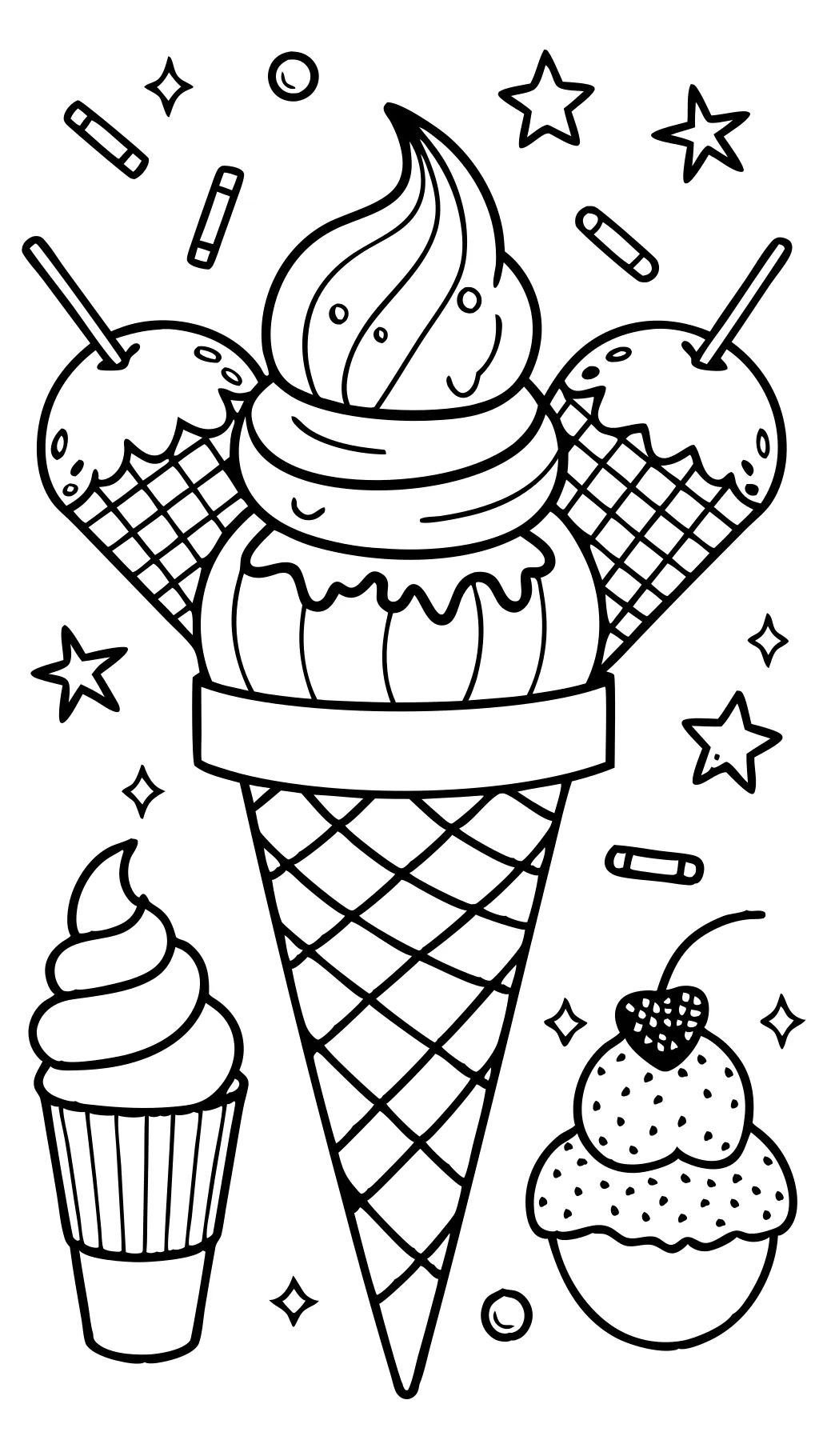 ice cream coloring pages to print